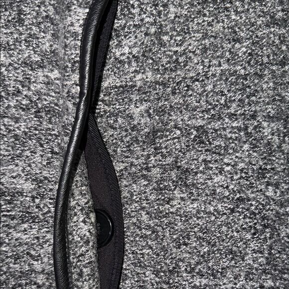 Ann Taylor Wool Blend Gray Short Sleeve Pea Coat Jacket Oversized Size M - Picture 13 of 13